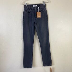 Reformation Jeans NWT 23 Charcoal Black Julia High Rise Cigarette Monterrey Jean
